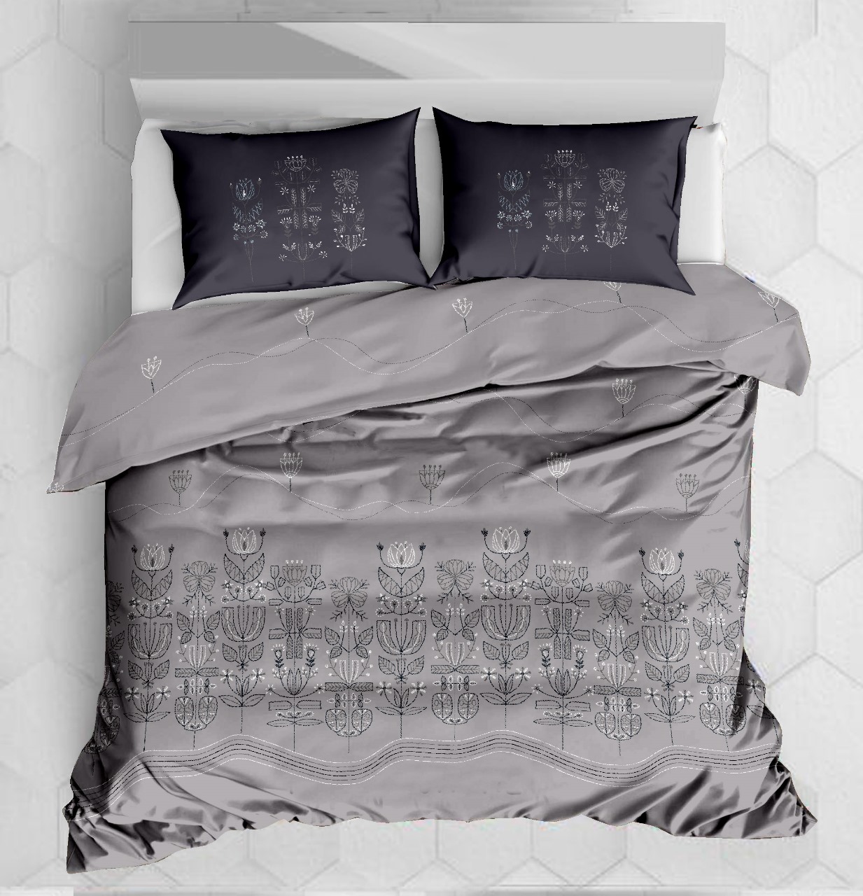 SATIN COMBED BEDSHEET