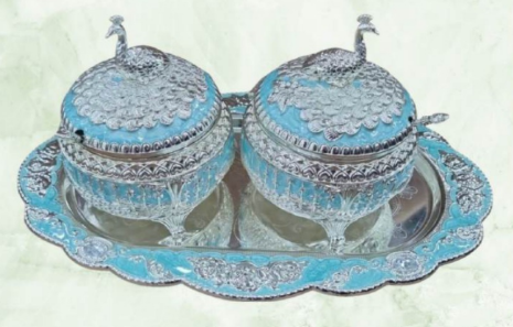 Luxury Peacock Lid Decorative Bowl