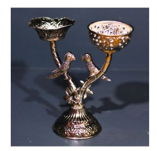 Antique Twin Bowl Parrot Stand